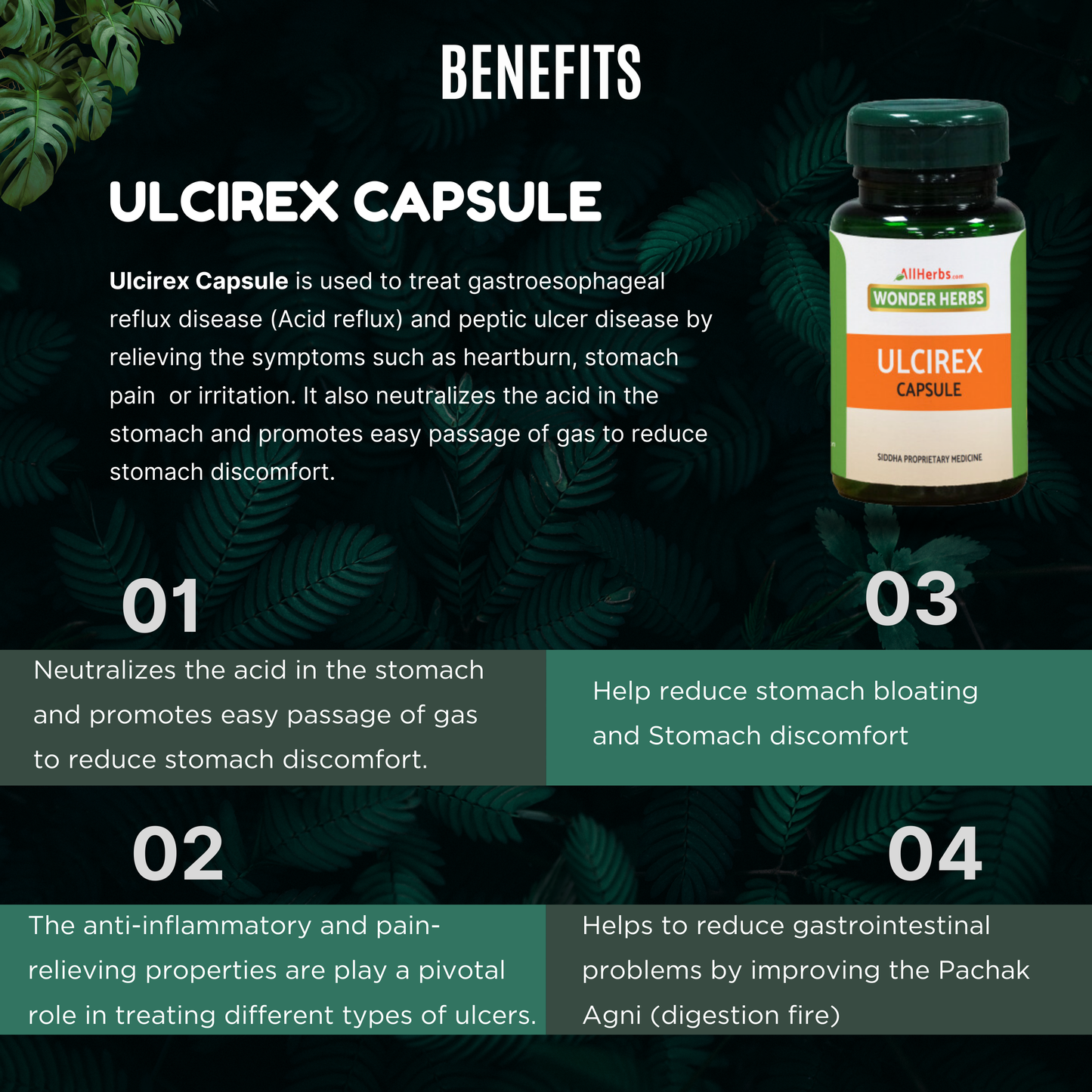 Ulcirex Capsule 60 No's