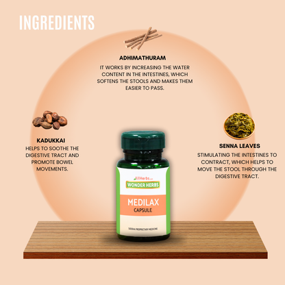 Kadukkai Tablet 60 no's + Medilax Capsule -60 No's -Combo